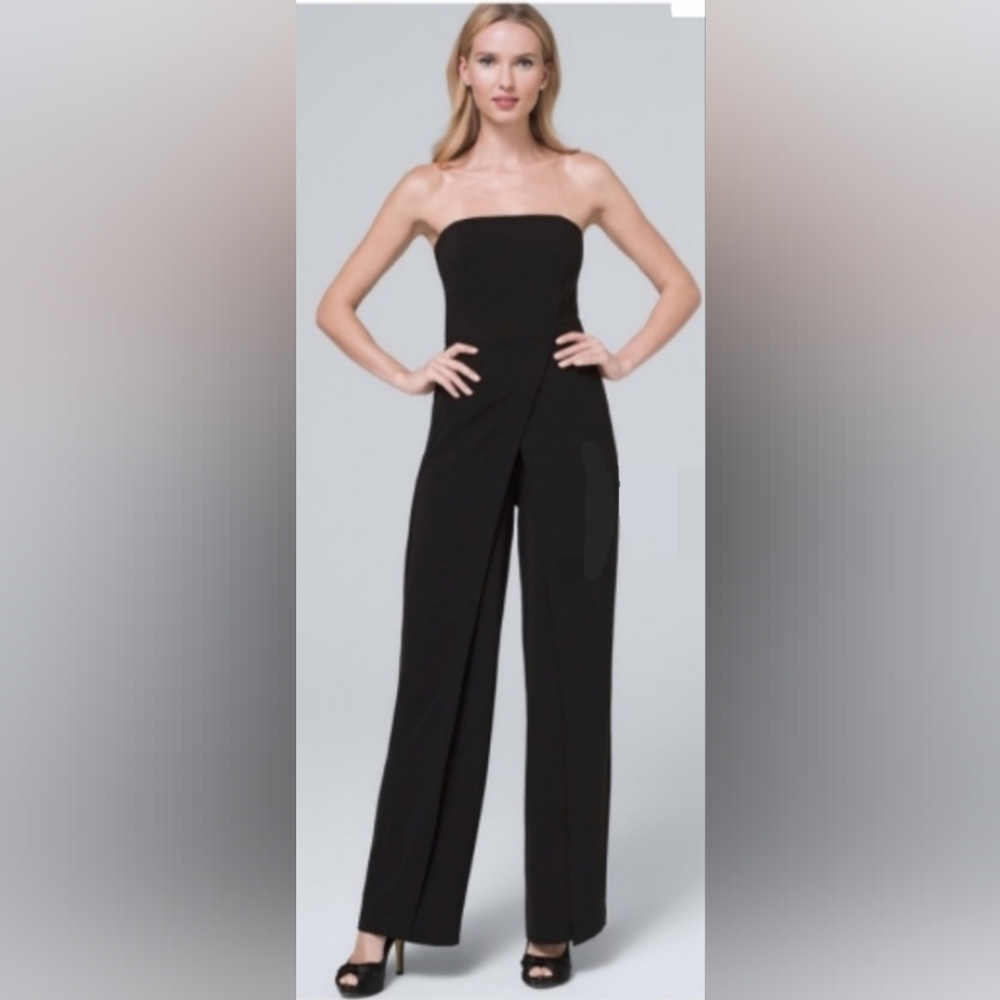 Whbm Black Strapless Jumpsuit - image 3
